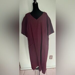 Jessica London Woman’s Dark Red Checkered Shift Dress